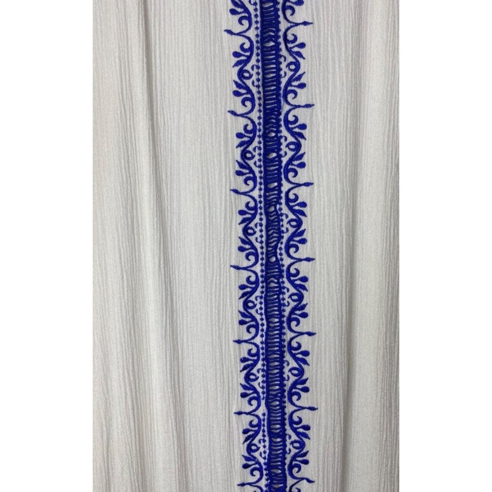 Romeo + Juliet Couture White & Blue Embroidered Maxi Dress XS - Picture 3 of 9